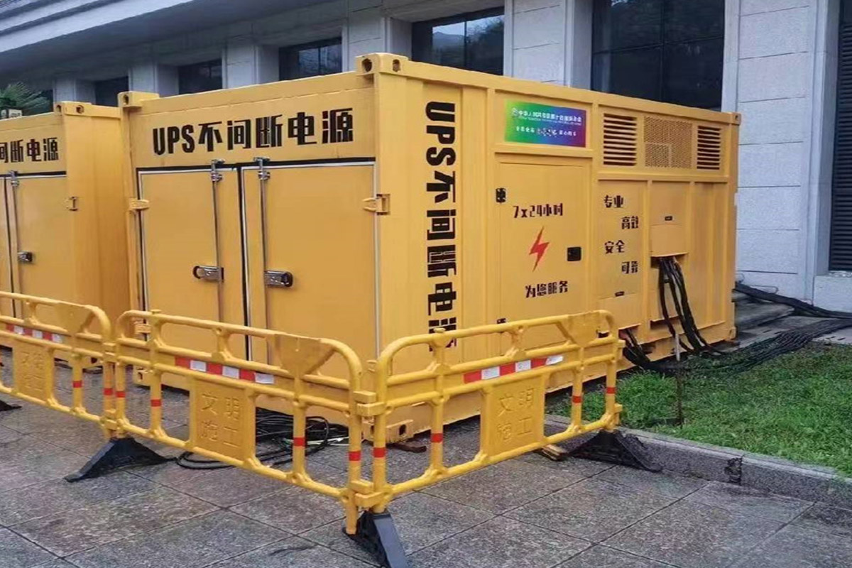 万荣发电机租赁施工现场