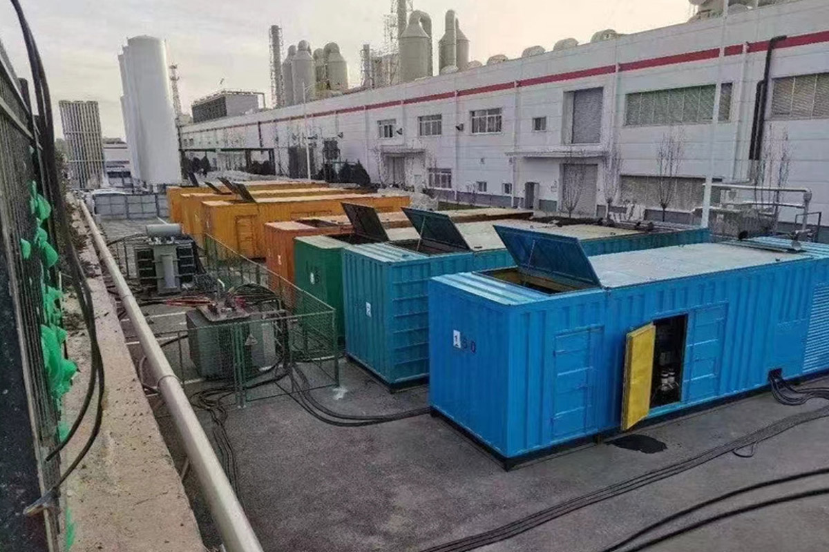 万荣发电机租赁施工现场